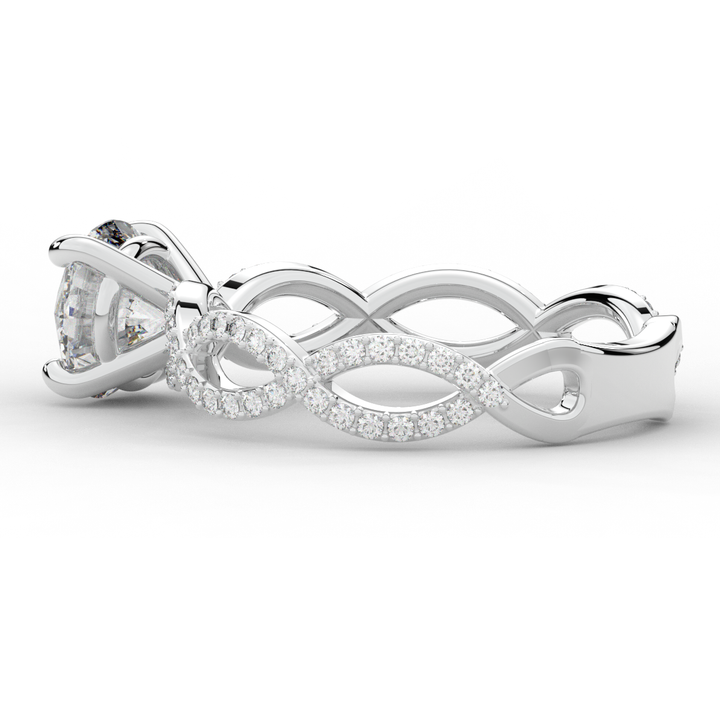 1.30CT.TW ROUND LAB DIAMOND ENGAGEMENT RING - Nazarelle