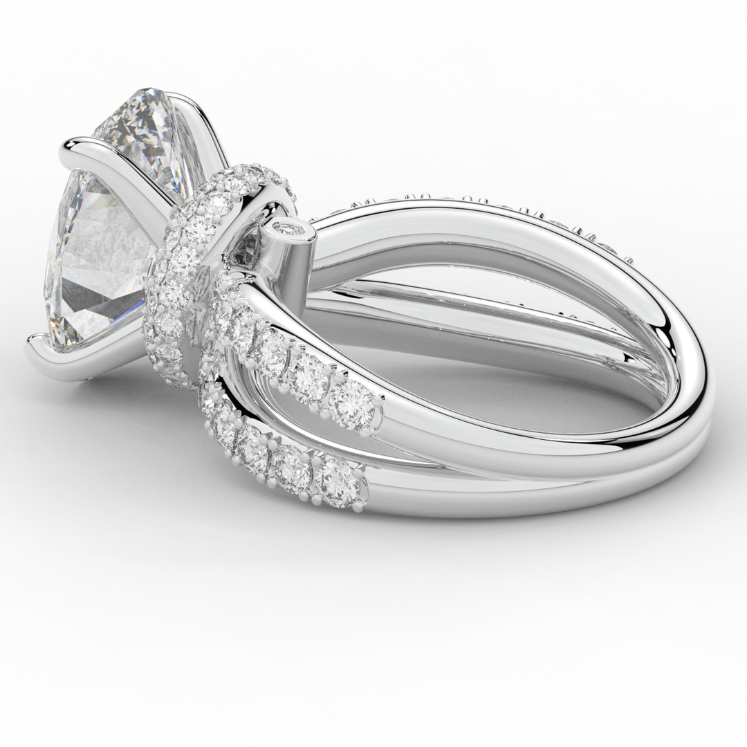 6.25CT.TW OVAL LAB DIAMOND ENGAGEMENT RING - Nazarelle