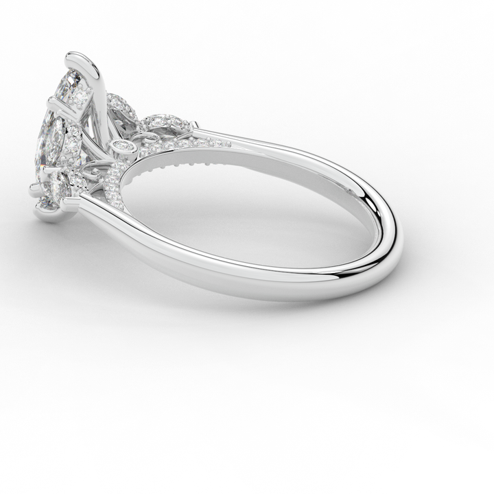 1.50CT.TW MARQUISE LAB DIAMOND ENGAGEMENT RING - Nazarelle