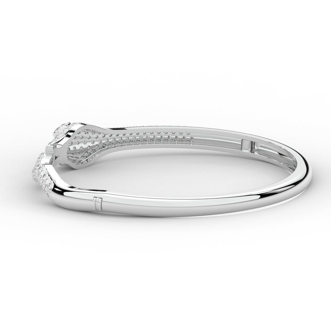 2.00CT.TW ROUND AND PEAR LAB DIAMOND SNAKE BANGLE - Nazarelle