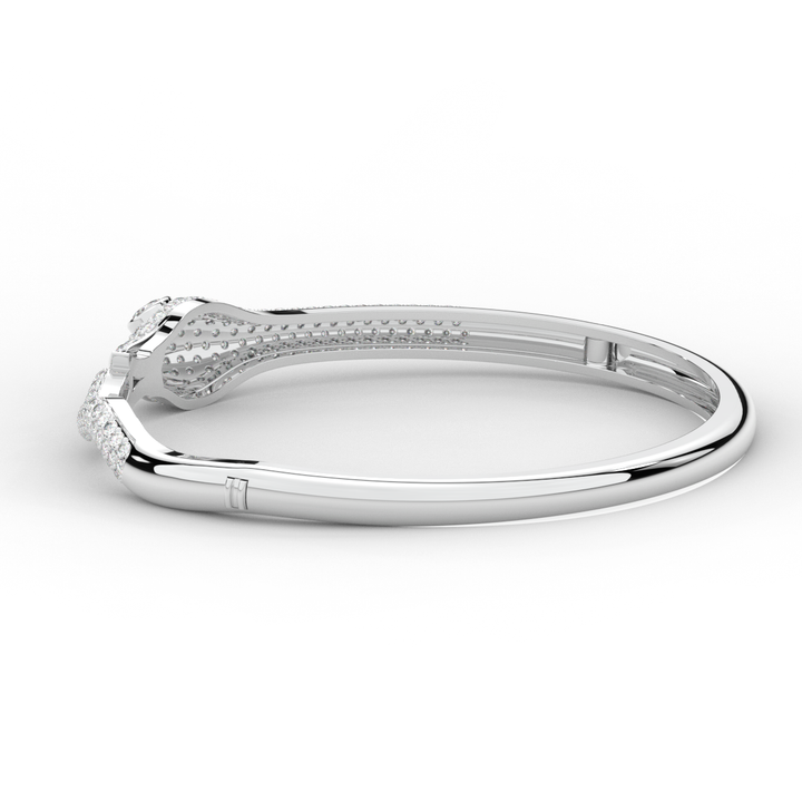 2.00CT.TW ROUND AND PEAR LAB DIAMOND SNAKE BANGLE - Nazarelle