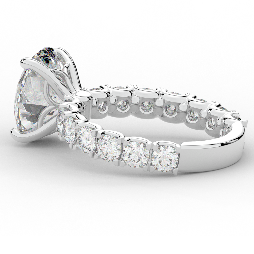 4.35CT.TW OVAL LAB DIAMOND ENGAGEMENT RING - Nazarelle