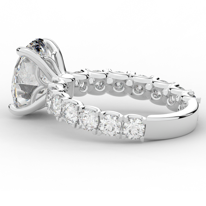 4.35CT.TW OVAL LAB DIAMOND ENGAGEMENT RING - Nazarelle