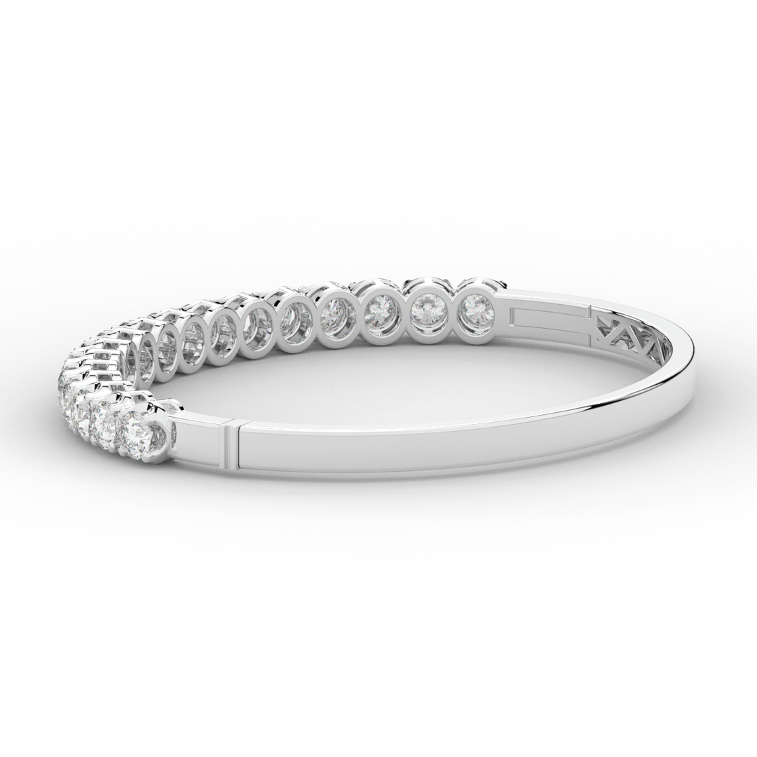 5.00CT.TW ROUND LAB DIAMOND BANGLE - Nazarelle
