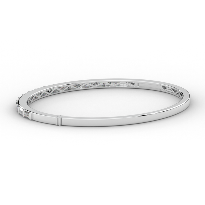 1.50CT.TW BAGUETTE LAB DIAMOND SHARED PRONG BANGLE - Nazarelle