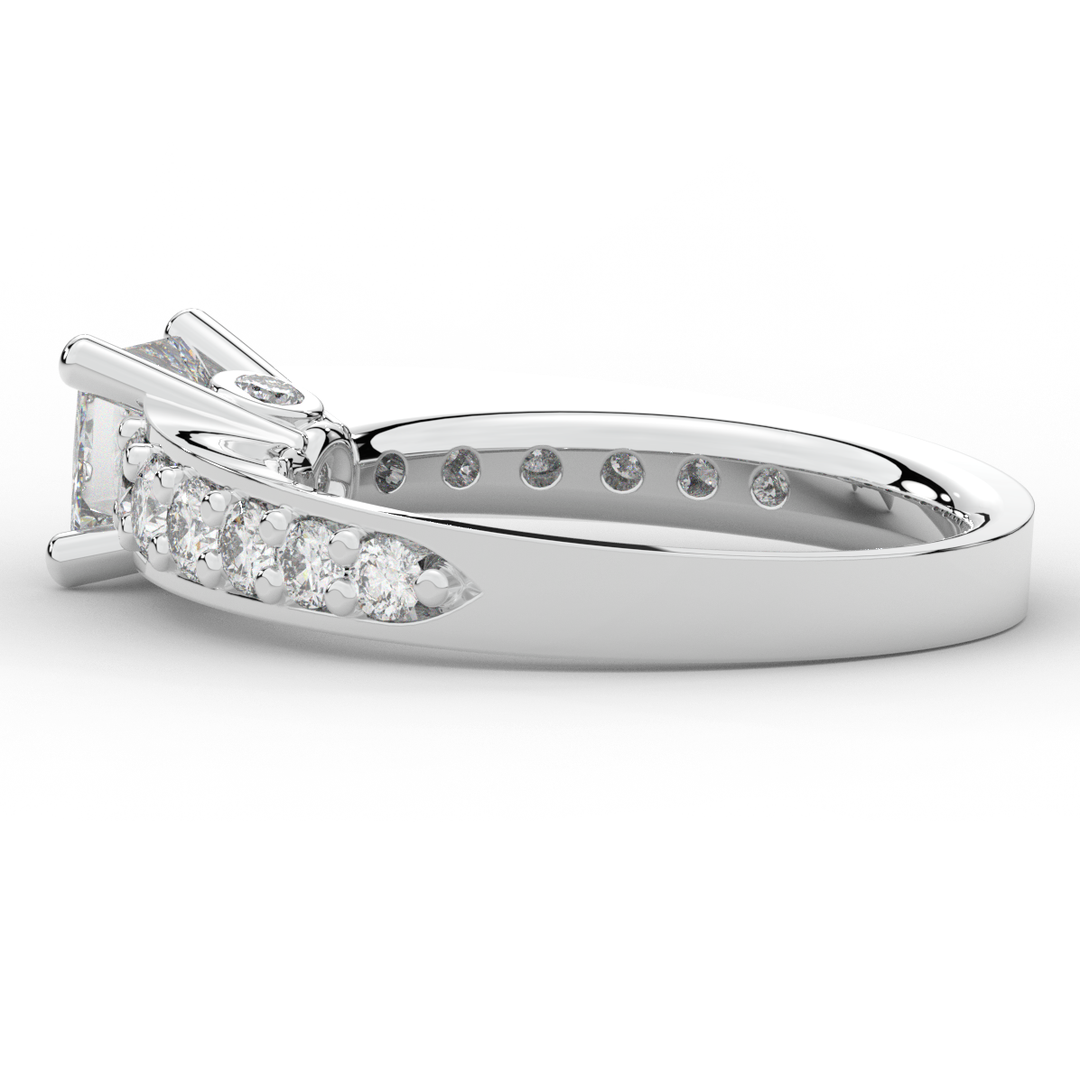 1.75CT.TW PRINCESS LAB DIAMOND SOLITAIRE ENGAGEMENT RING - Nazarelle