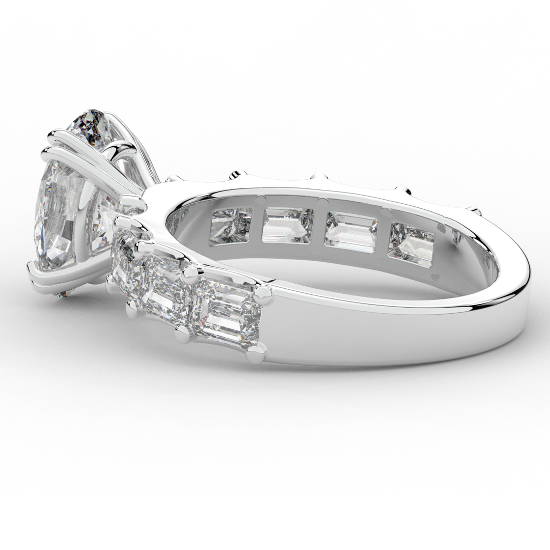 3.75CT.TW OVAL LAB DIAMOND SOLITAIRE ENGAGEMENT RING - Nazarelle