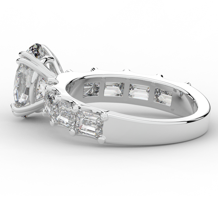 3.75CT.TW OVAL LAB DIAMOND SOLITAIRE ENGAGEMENT RING - Nazarelle