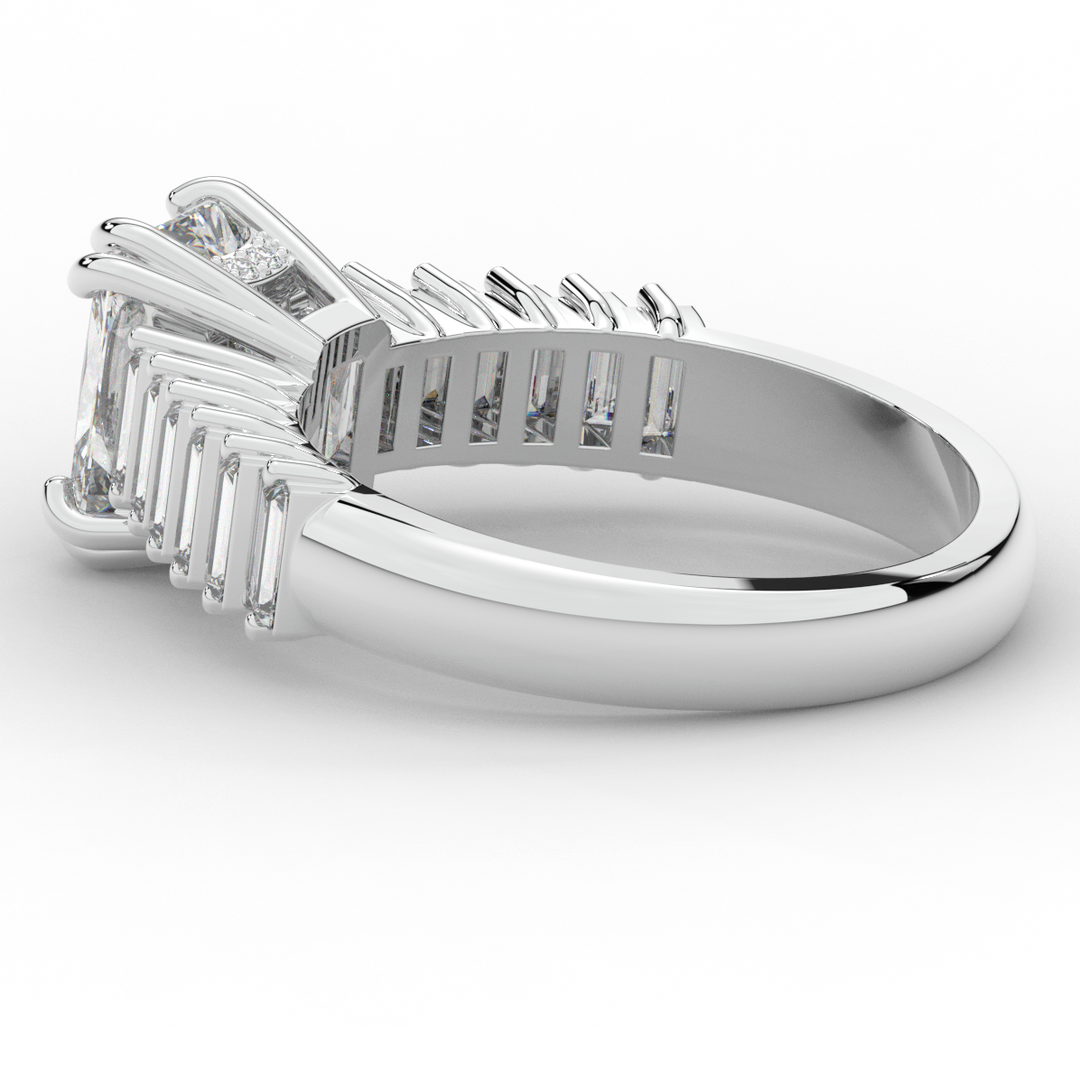 2.60CT.TW RADIANT LAB DIAMOND ENGAGEMENT RING - Nazarelle