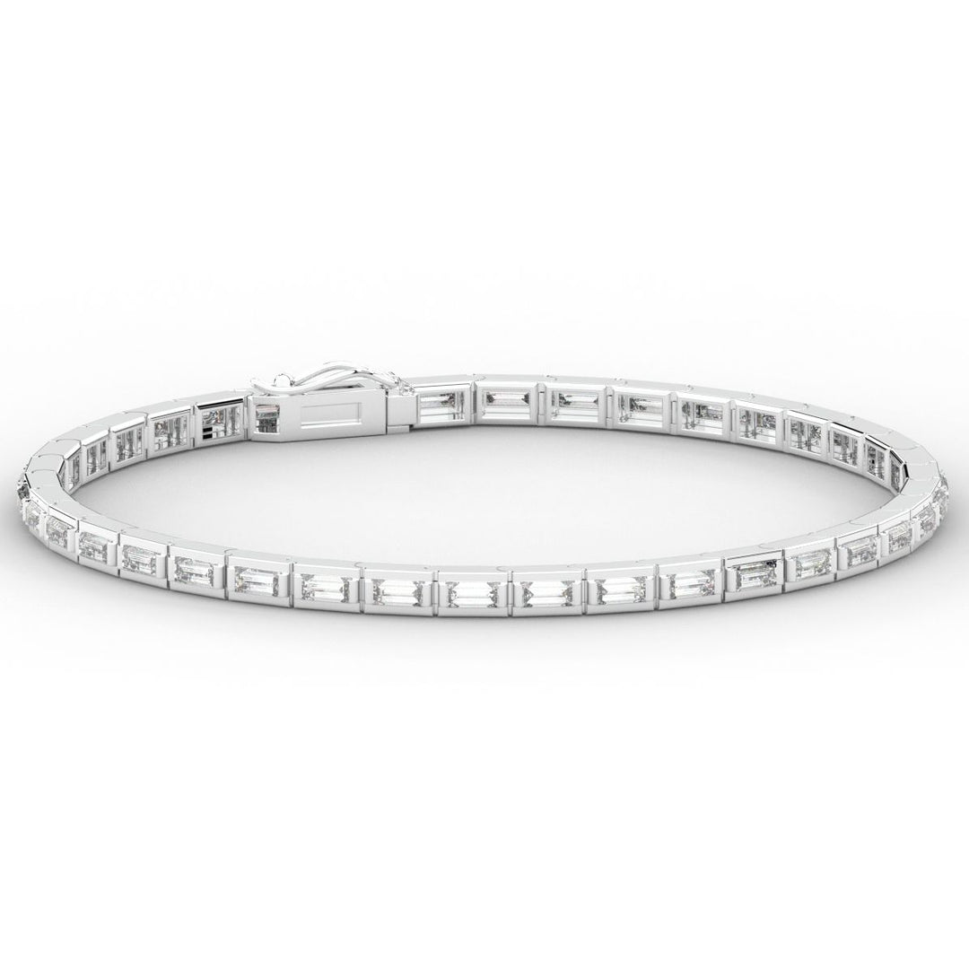 3.40CT.TW ROUND LAB DIAMOND TENNIS BRACELET - Nazarelle