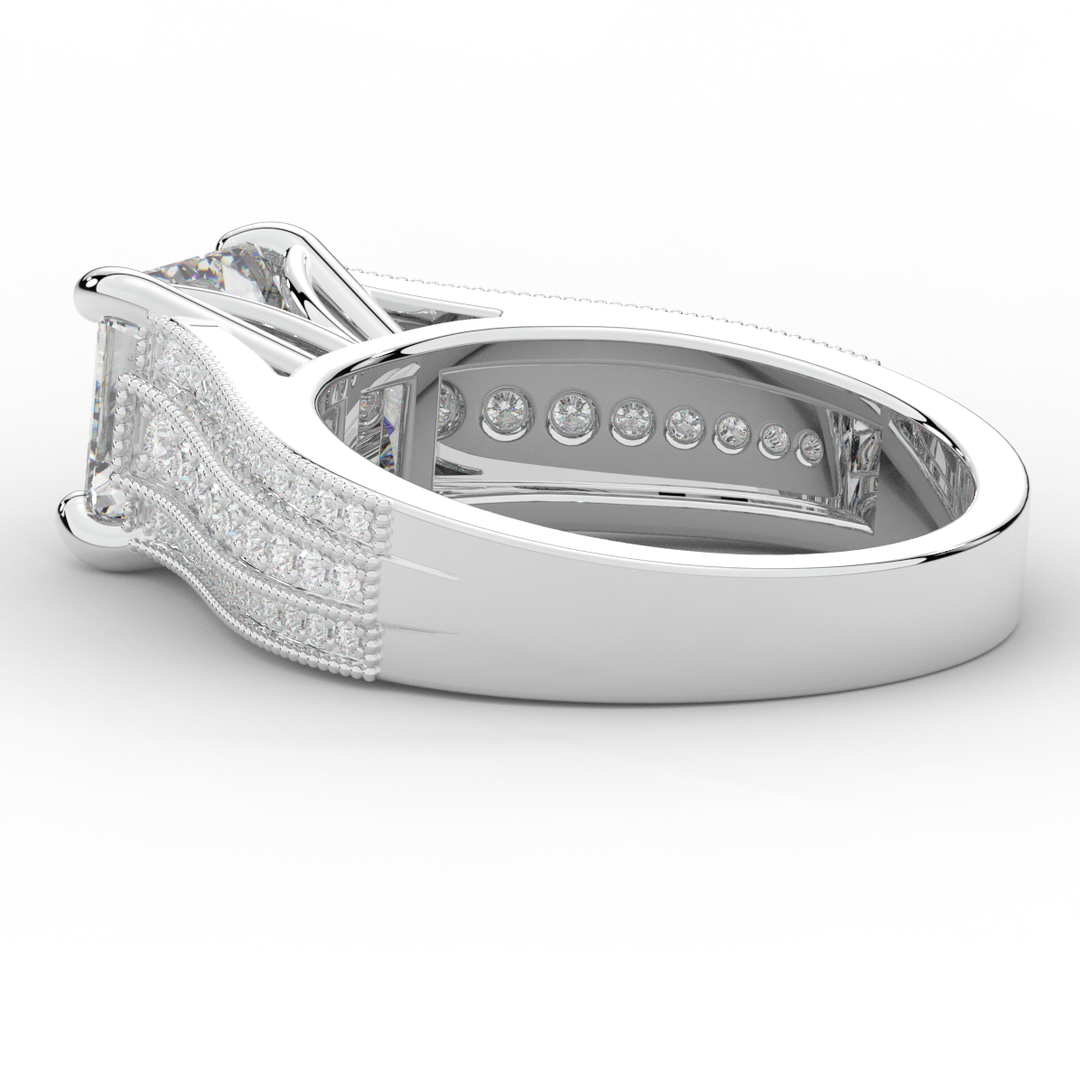 3.55CT.TW ASSCHER LAB DIAMOND ENGAGEMENT RING - Nazarelle