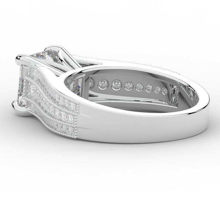 3.55CT.TW ASSCHER LAB DIAMOND ENGAGEMENT RING - Nazarelle