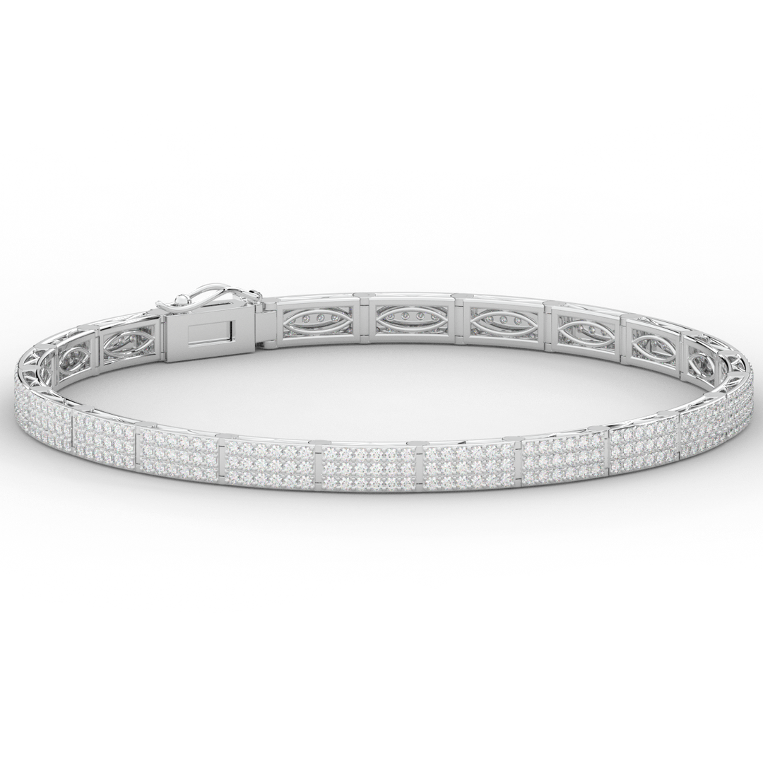 2.25CT.TW ROUND LAB DIAMOND TENNIS BRACELET - Nazarelle