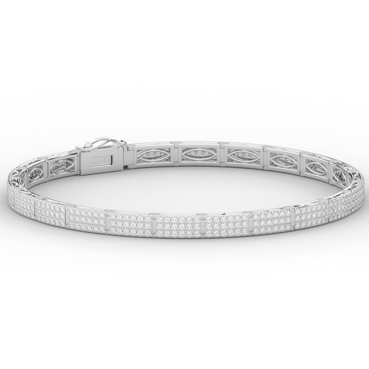 2.25CT.TW ROUND LAB DIAMOND TENNIS BRACELET - Nazarelle