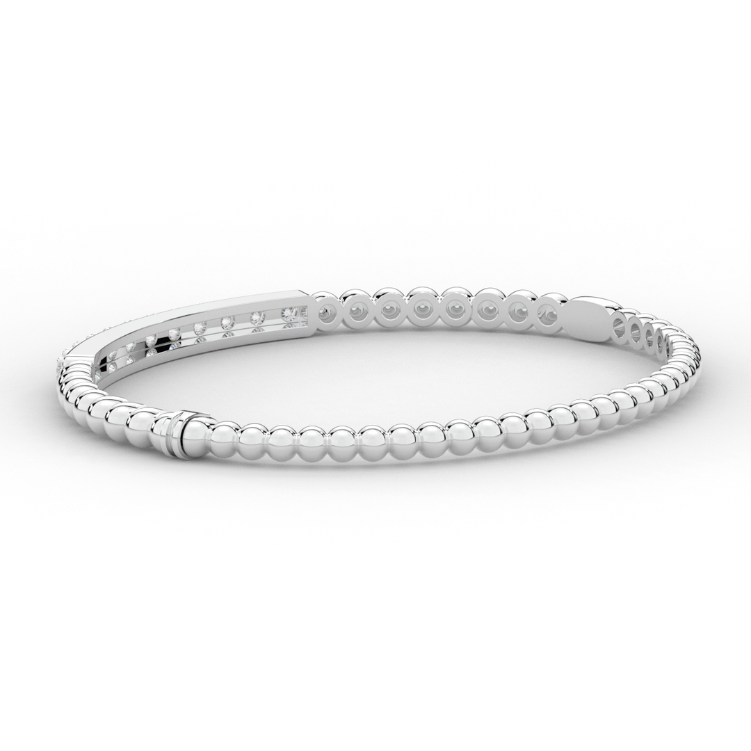 1.10CT.TW ROUND LAB DIAMOND BANGLE - Nazarelle