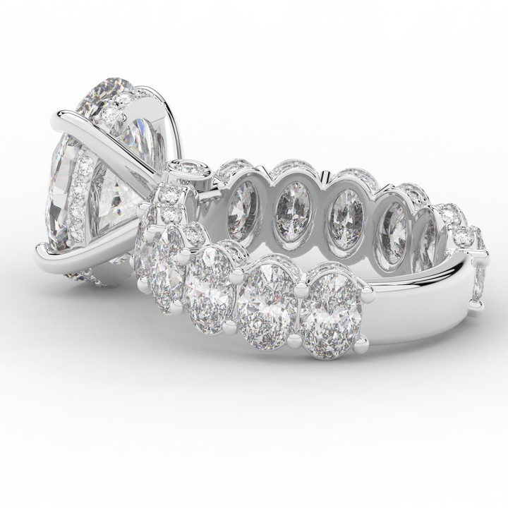 10.90CT.TW OVAL LAB DIAMOND SOLITAIRE ENGAGEMENT RING - Nazarelle