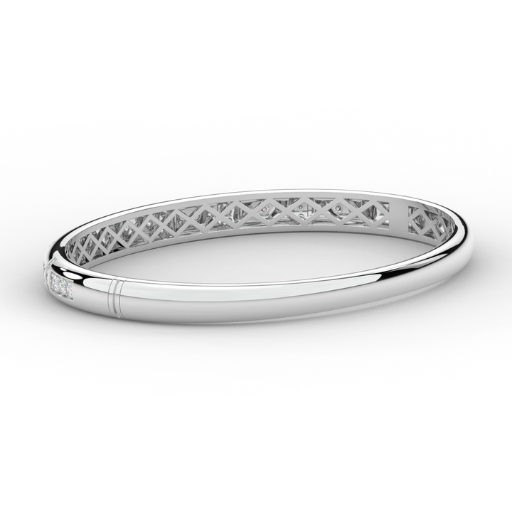 1.25CT.TW ROUND LAB DIAMOND BANGLE - Nazarelle