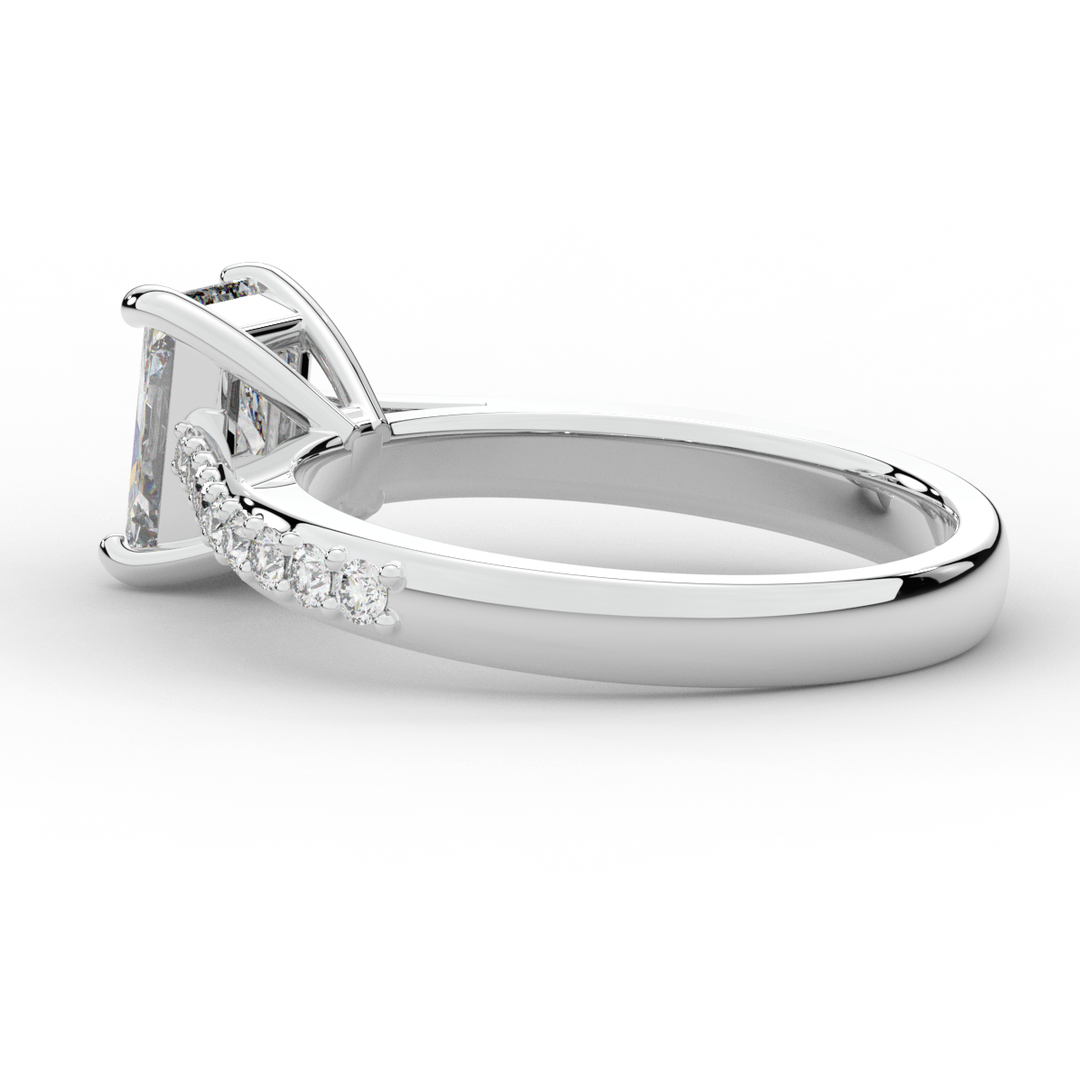 1.25CT.TW RADIANT LAB DIAMOND SOLITAIRE ENGAGEMENT RING - Nazarelle
