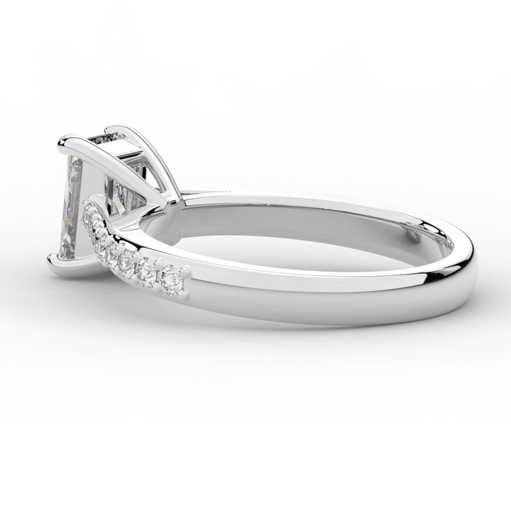 1.25CT.TW RADIANT LAB DIAMOND SOLITAIRE ENGAGEMENT RING - Nazarelle