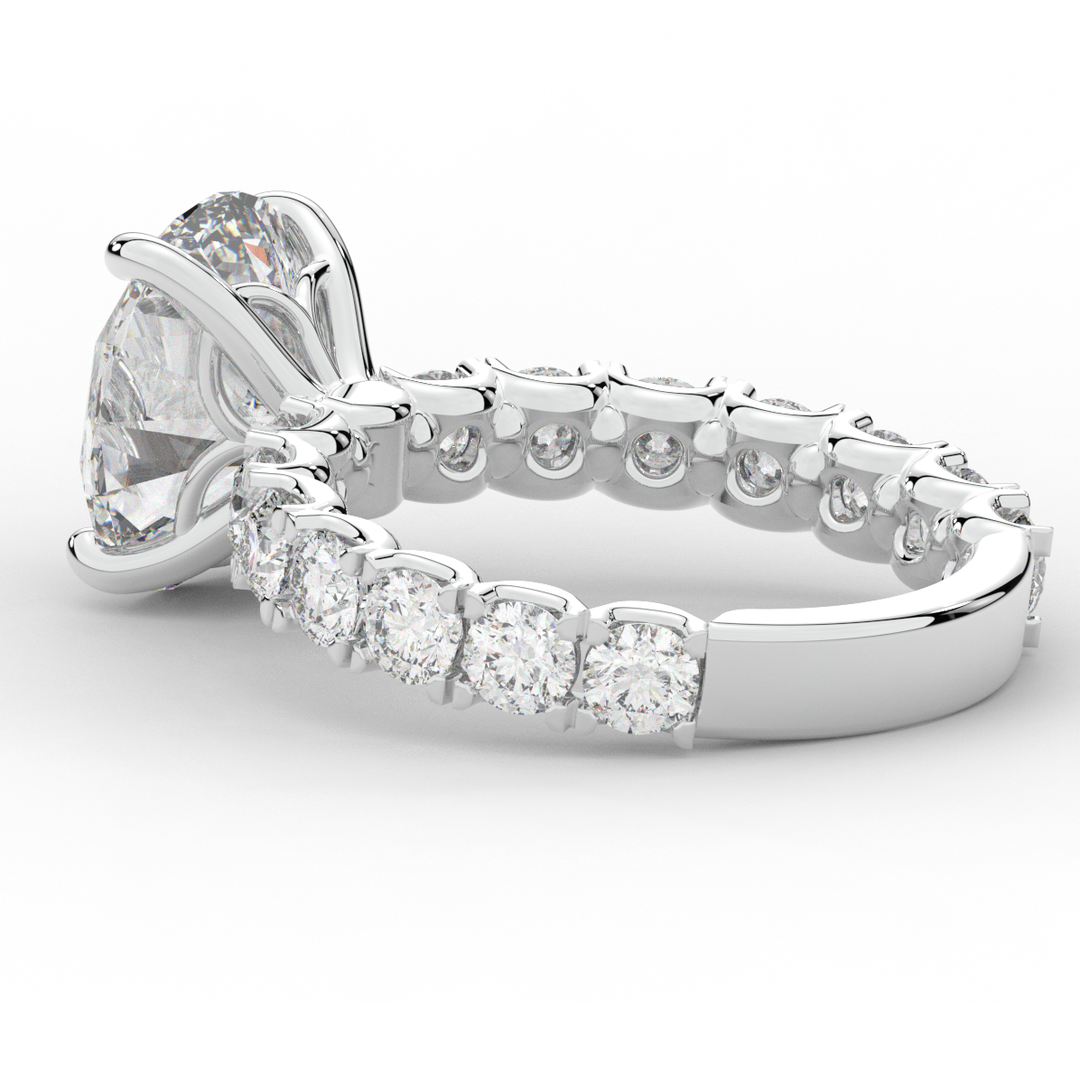 4.35CT.TW OVAL LAB DIAMOND ENGAGEMENT RING - Nazarelle