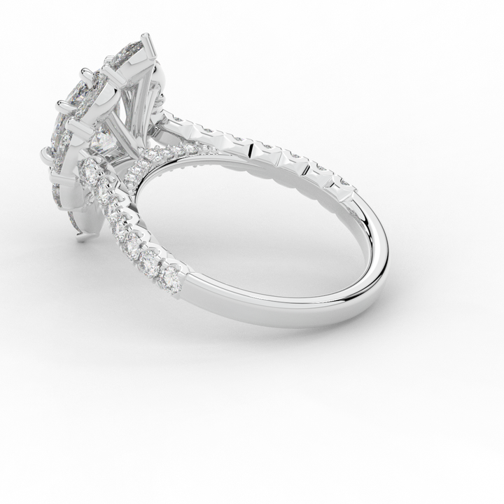 2.75CT.TW OVAL LAB DIAMOND HALO ENGAGEMENT RING - Nazarelle