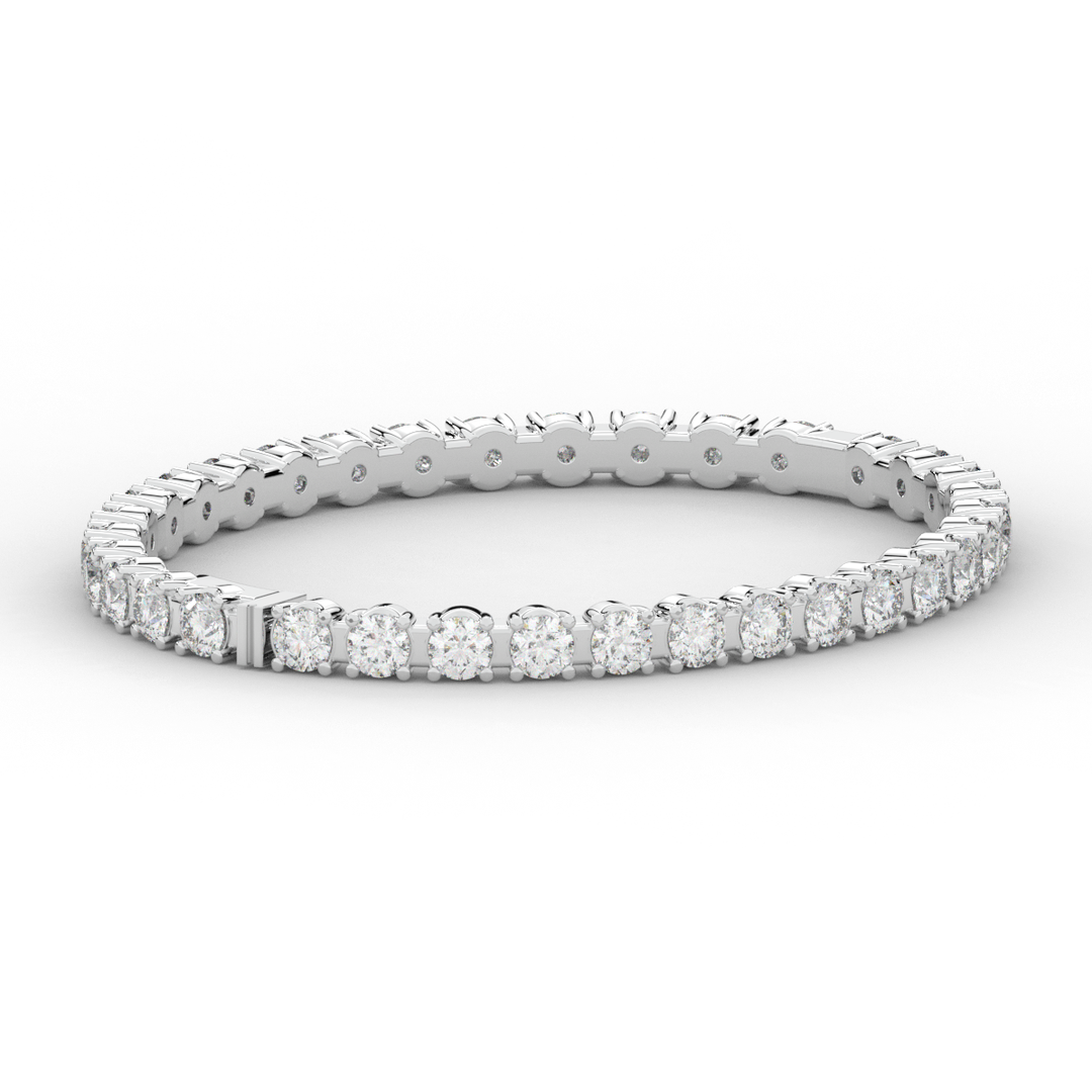 9.00CT.TW ROUND LAB DIAMOND ETERNITY BANGLE - Nazarelle
