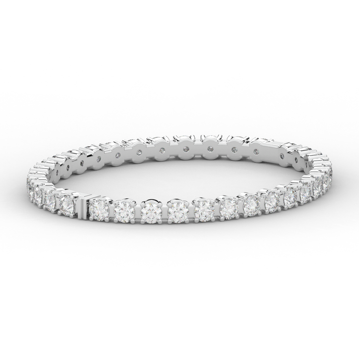 9.00CT.TW ROUND LAB DIAMOND ETERNITY BANGLE - Nazarelle