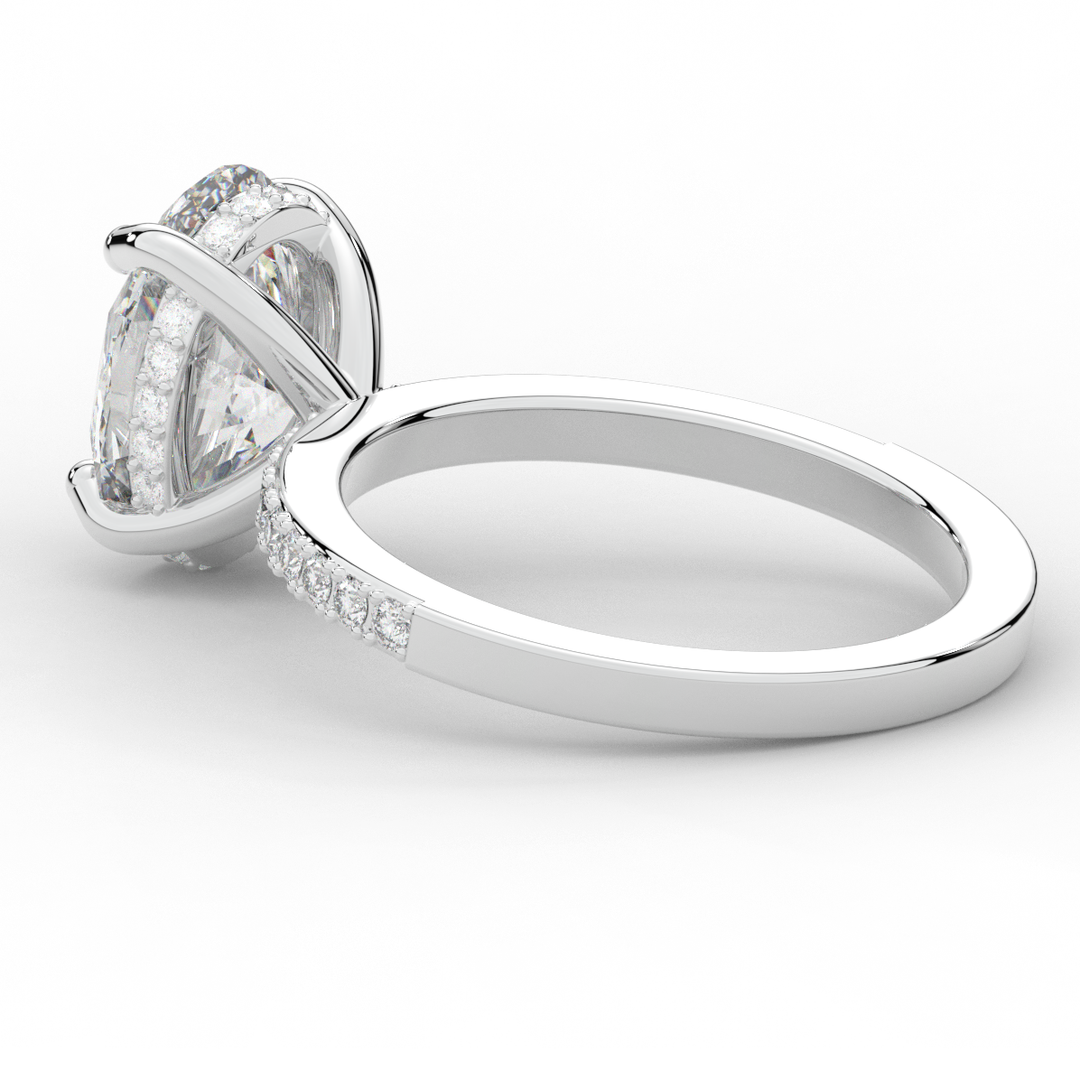 2.70CT.TW OVAL LAB DIAMOND SOLITAIRE ENGAGEMENT RING - Nazarelle