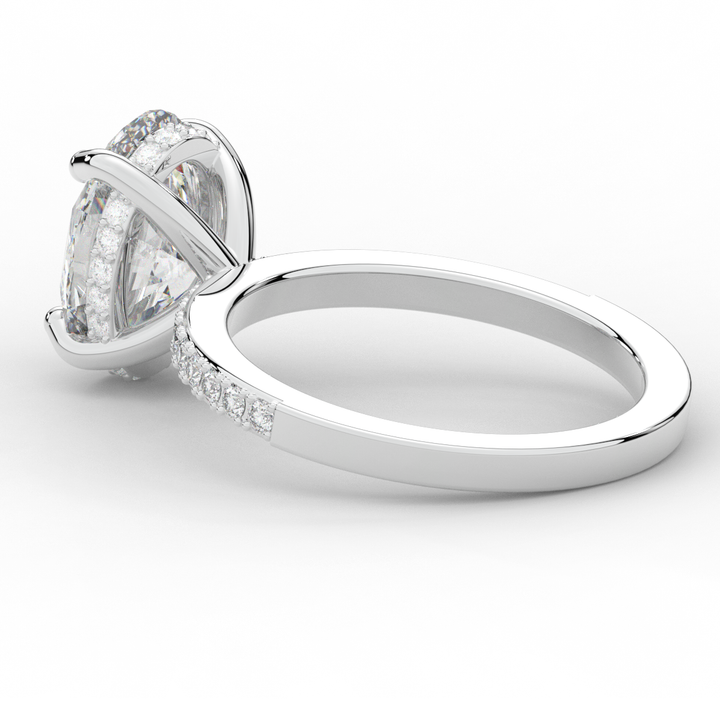 2.70CT.TW OVAL LAB DIAMOND SOLITAIRE ENGAGEMENT RING - Nazarelle