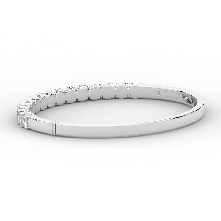 4.70CT.TW ROUND LAB DIAMOND BANGLE - Nazarelle