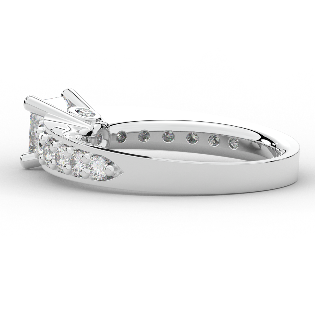 1.75CT.TW PRINCESS LAB DIAMOND SOLITAIRE ENGAGEMENT RING - Nazarelle