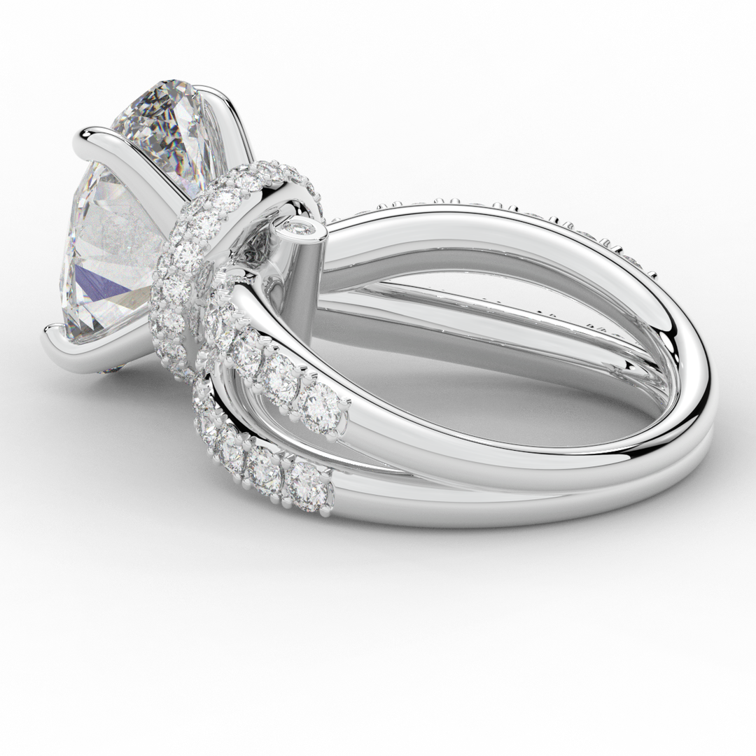 6.25CT.TW OVAL LAB DIAMOND ENGAGEMENT RING - Nazarelle
