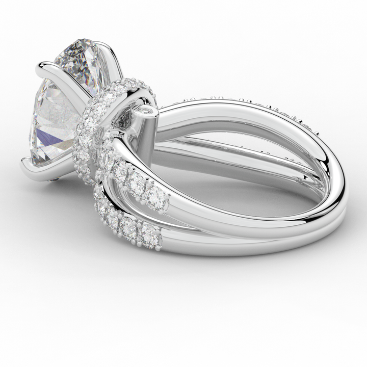 6.25CT.TW OVAL LAB DIAMOND ENGAGEMENT RING - Nazarelle