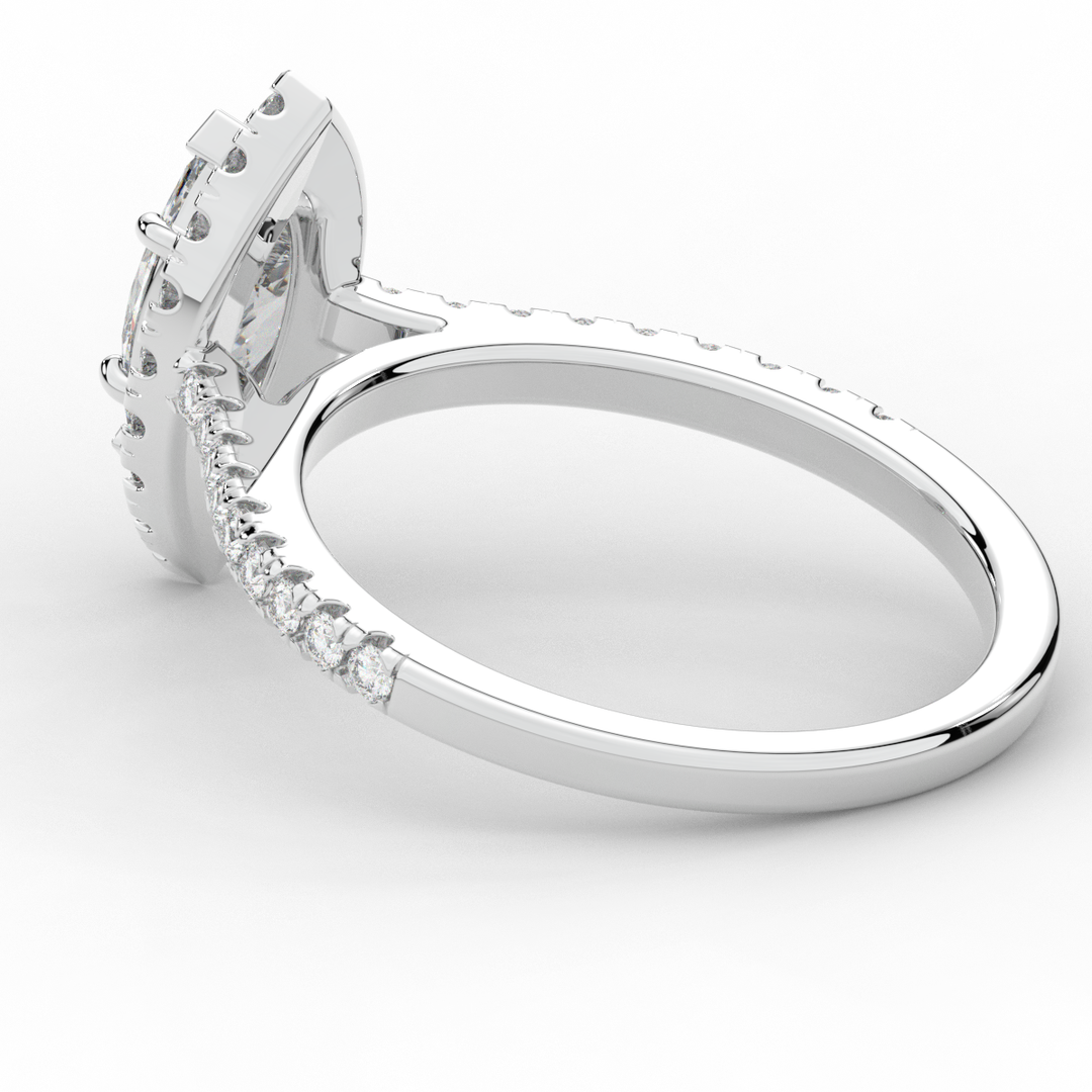 0.80CT.TW MARQUISE LAB DIAMOND HALO ENGAGEMENT RING - Nazarelle