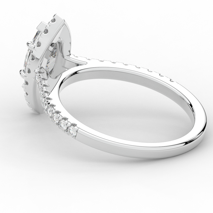 0.80CT.TW MARQUISE LAB DIAMOND HALO ENGAGEMENT RING - Nazarelle