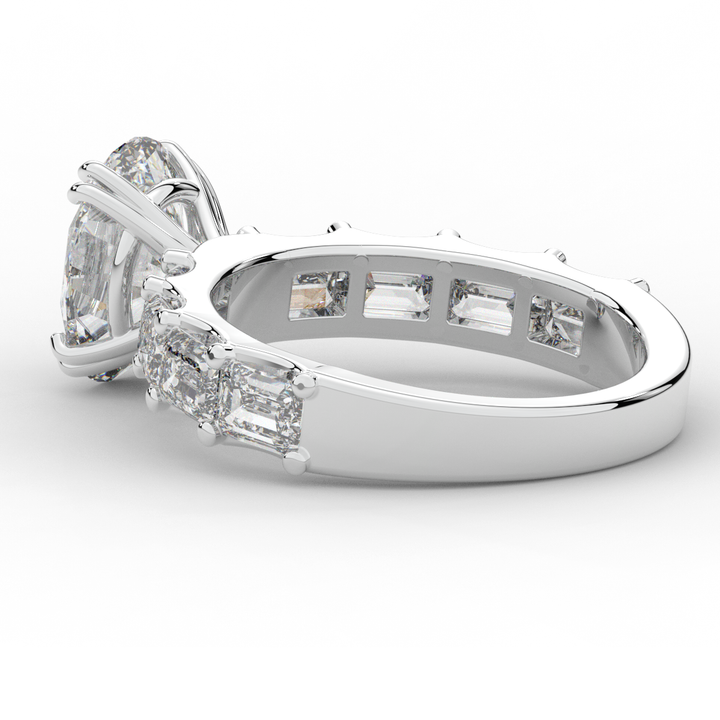 3.75CT.TW OVAL LAB DIAMOND SOLITAIRE ENGAGEMENT RING - Nazarelle
