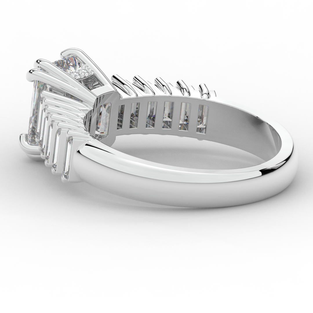 2.60CT.TW RADIANT LAB DIAMOND ENGAGEMENT RING - Nazarelle