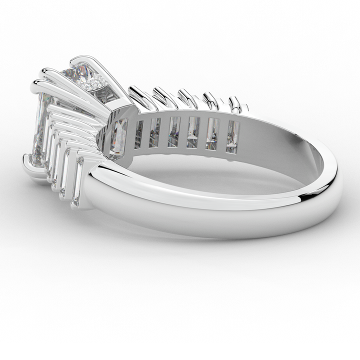 2.60CT.TW RADIANT LAB DIAMOND ENGAGEMENT RING - Nazarelle