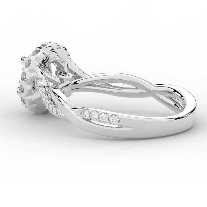 1.30CT.TW ROUND LAB DIAMOND ENGAGEMENT RING - Nazarelle