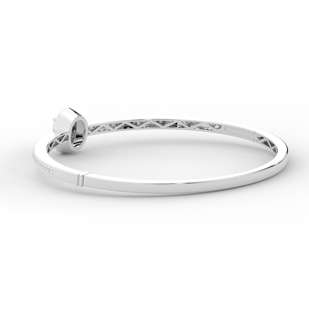 1.40CT.TW OVAL AND ROUND LAB DIAMOND BANGLE - Nazarelle