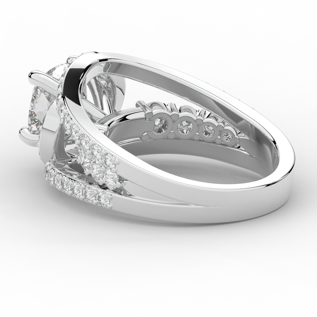 3.30CT.TW CUSHION LAB DIAMOND ENGAGEMENT RING - Nazarelle