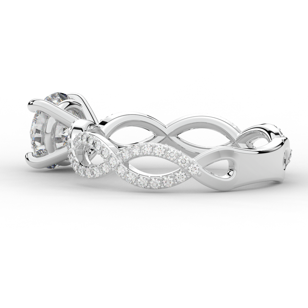 1.30CT.TW ROUND LAB DIAMOND ENGAGEMENT RING - Nazarelle