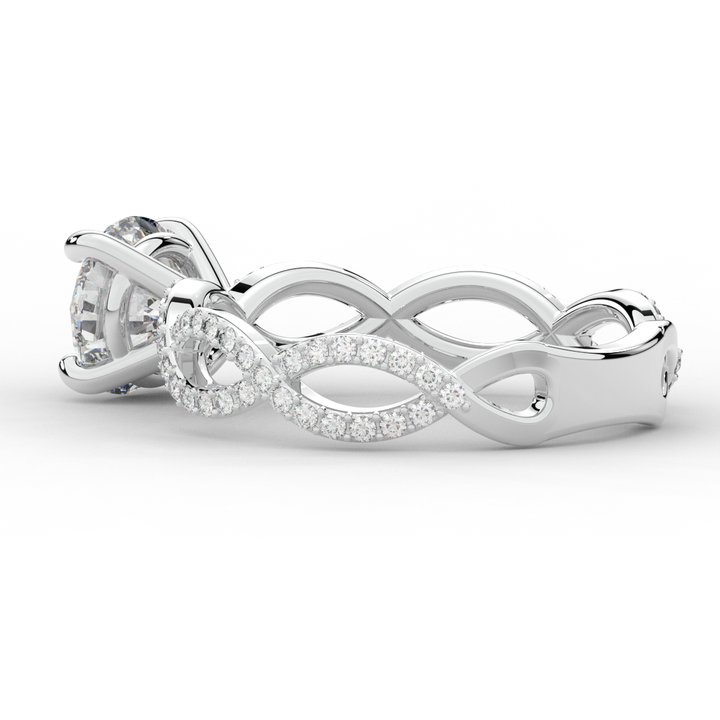 1.30CT.TW ROUND LAB DIAMOND ENGAGEMENT RING - Nazarelle