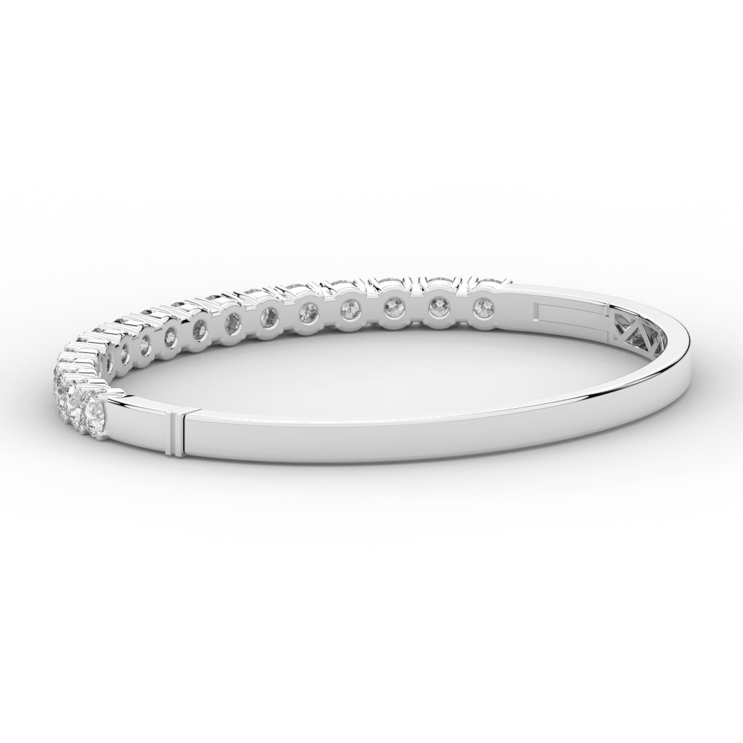 5.00CT.TW ROUND LAB DIAMOND BANGLE - Nazarelle