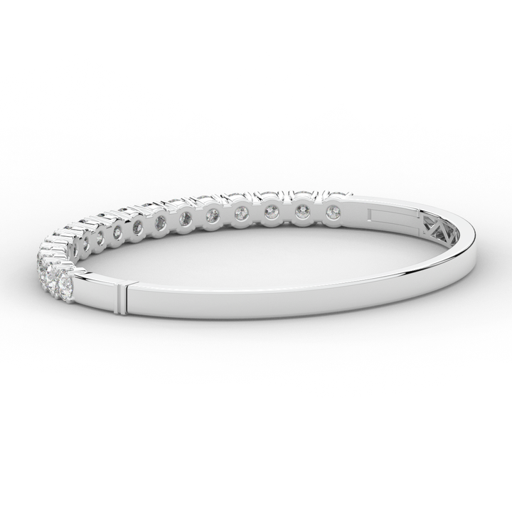 5.00CT.TW ROUND LAB DIAMOND BANGLE - Nazarelle