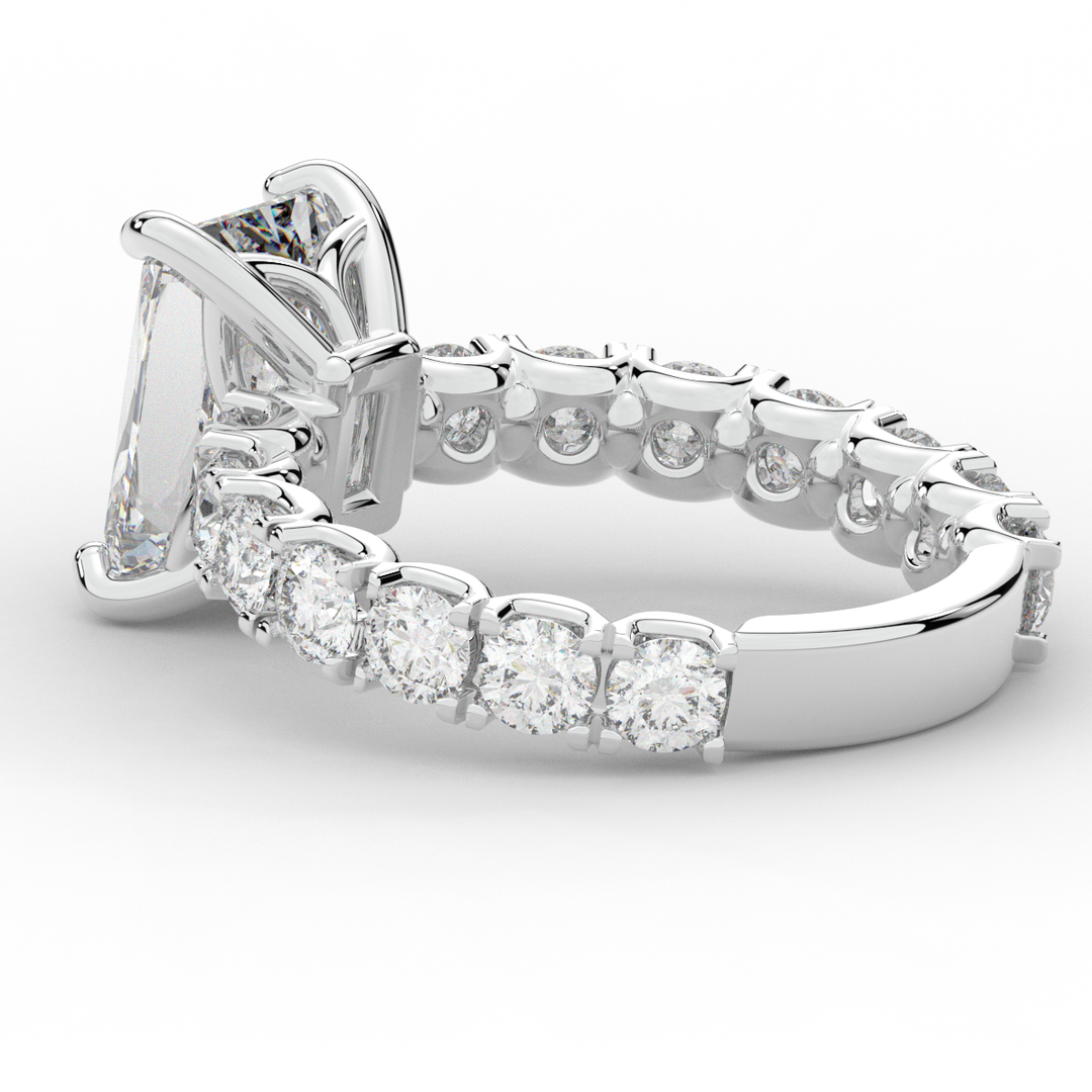4.35CT.TW RADIANT LAB DIAMOND ENGAGEMENT RING - Nazarelle