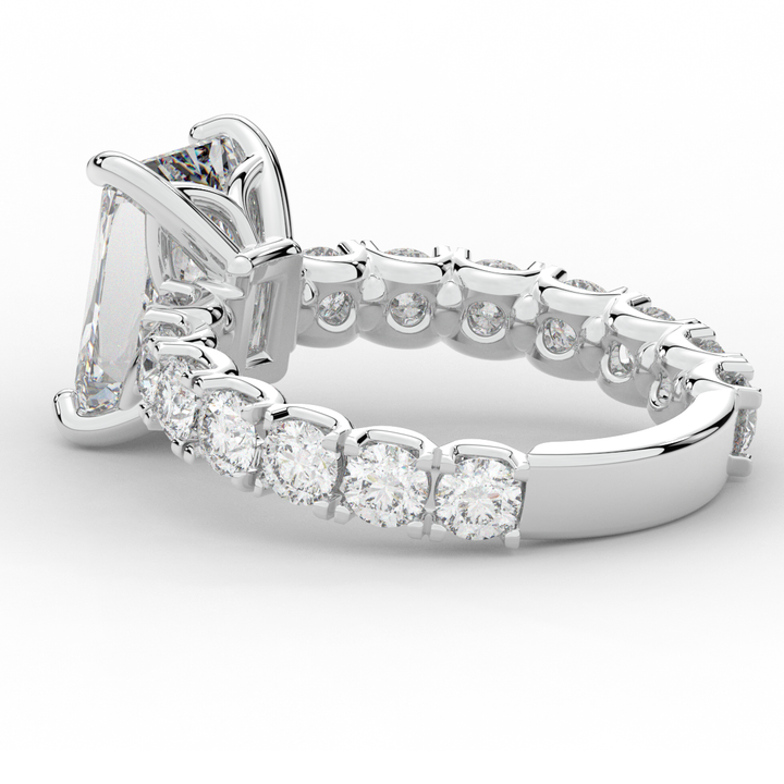 4.35CT.TW RADIANT LAB DIAMOND ENGAGEMENT RING - Nazarelle