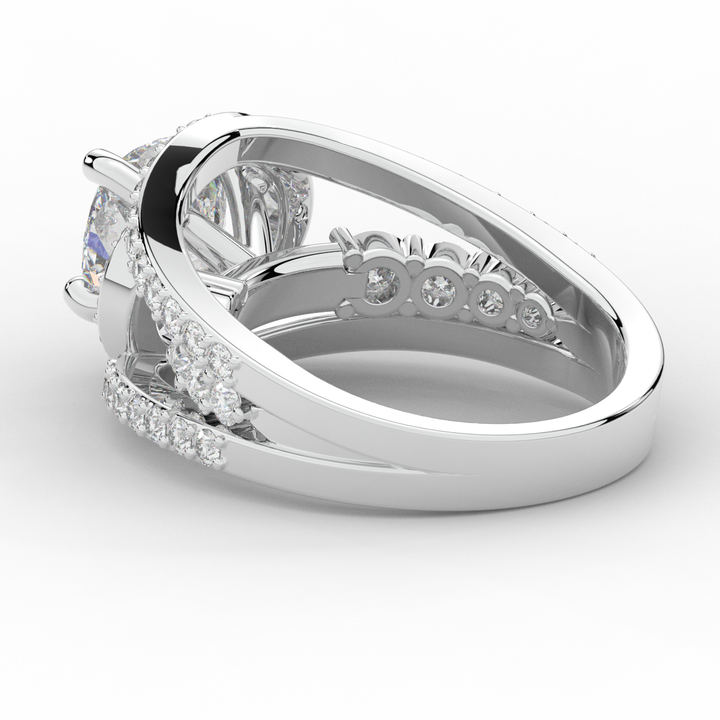 3.30CT.TW CUSHION LAB DIAMOND ENGAGEMENT RING - Nazarelle