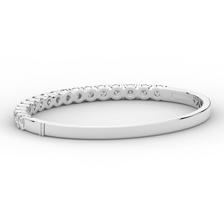 5.00CT.TW ROUND LAB DIAMOND BANGLE - Nazarelle