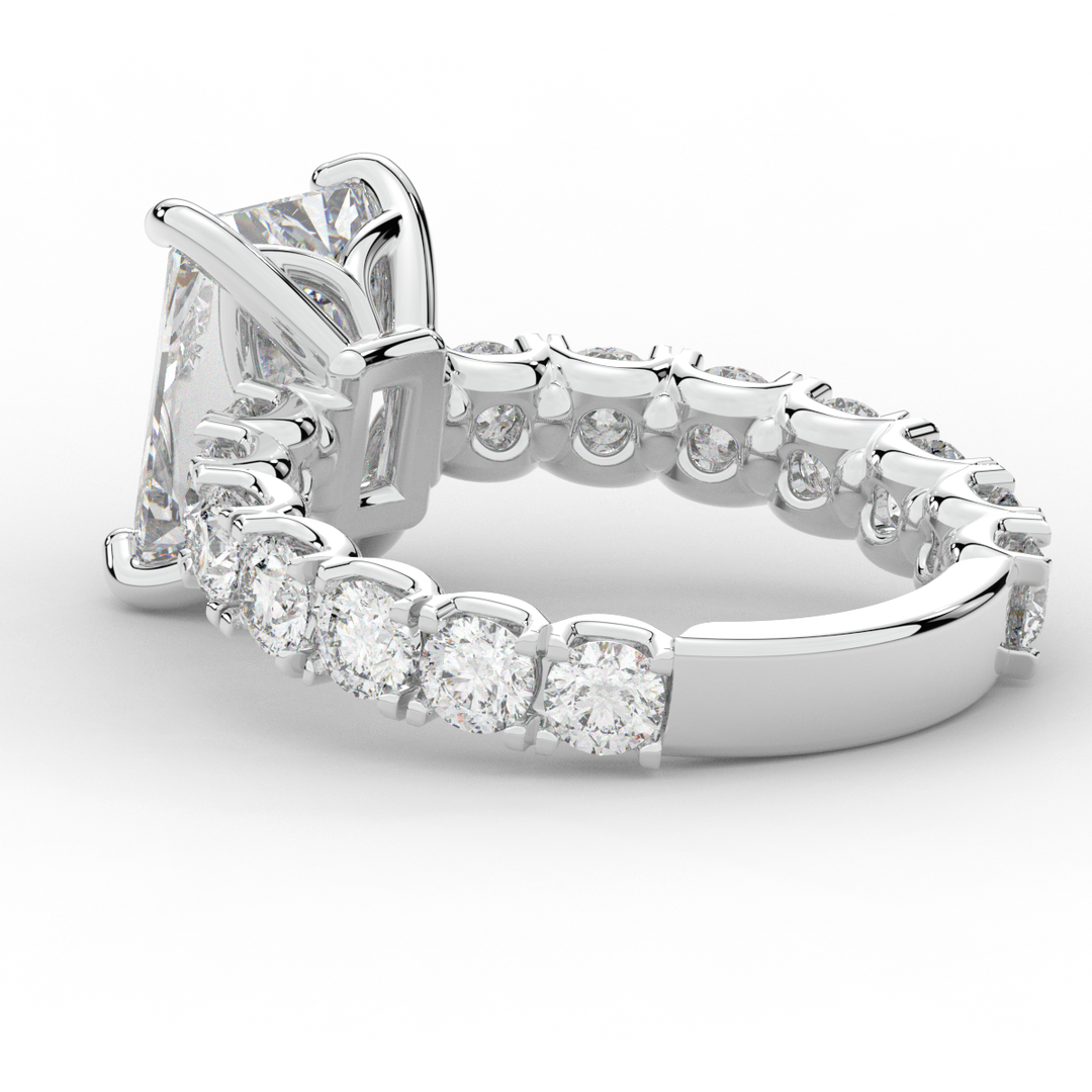4.35CT.TW RADIANT LAB DIAMOND ENGAGEMENT RING - Nazarelle